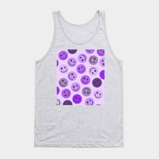 Purple Happy Faces Tank Top